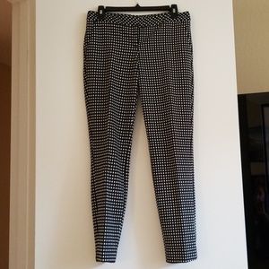Black and white ankle pants gently worn